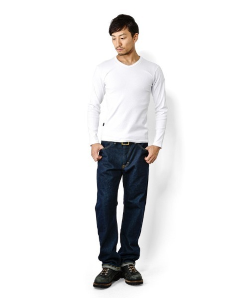 AVIREX(アヴィレックス)の「AVIREX デイリーウエア 長袖Vネック 6153480(Tシャツ/カットソー・メンズ・ホワイト/ブラック/グレー/チャコールグレー/ロイヤルブルー・S/L/XL/M)」の6枚目の写真