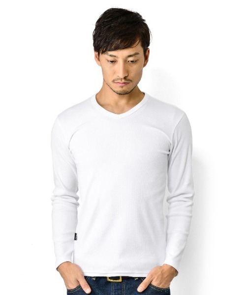 AVIREX(アヴィレックス)の「AVIREX デイリーウエア 長袖Vネック 6153480(Tシャツ/カットソー・メンズ・ホワイト/ブラック/グレー/チャコールグレー/ロイヤルブルー・S/L/XL/M)」の9枚目の写真