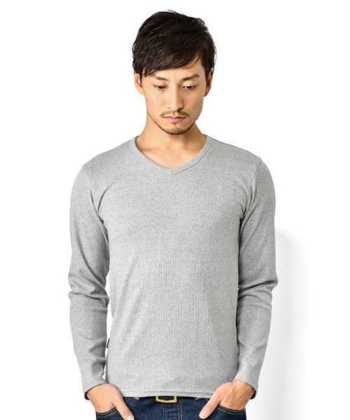 AVIREX(アヴィレックス)の「AVIREX デイリーウエア 長袖Vネック 6153480(Tシャツ/カットソー・メンズ・ホワイト/ブラック/グレー/チャコールグレー/ロイヤルブルー・S/L/XL/M)」の10枚目の写真