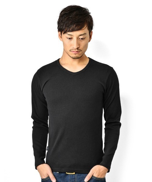 AVIREX(アヴィレックス)の「AVIREX デイリーウエア 長袖Vネック 6153480(Tシャツ/カットソー・メンズ・ホワイト/ブラック/グレー/チャコールグレー/ロイヤルブルー・S/L/XL/M)」の11枚目の写真