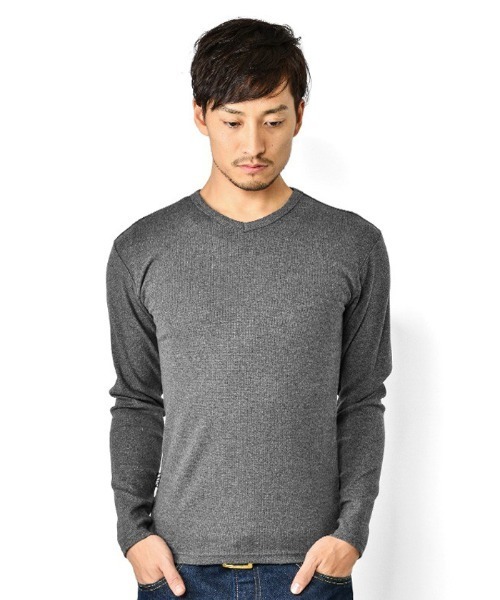 AVIREX(アヴィレックス)の「AVIREX デイリーウエア 長袖Vネック 6153480(Tシャツ/カットソー・メンズ・ホワイト/ブラック/グレー/チャコールグレー/ロイヤルブルー・S/L/XL/M)」の12枚目の写真