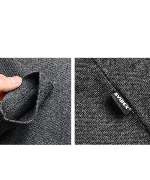 AVIREX(アヴィレックス)の「AVIREX デイリーウエア 長袖Vネック 6153480(Tシャツ/カットソー・メンズ・ホワイト/ブラック/グレー/チャコールグレー/ロイヤルブルー・S/L/XL/M)」の14枚目の写真