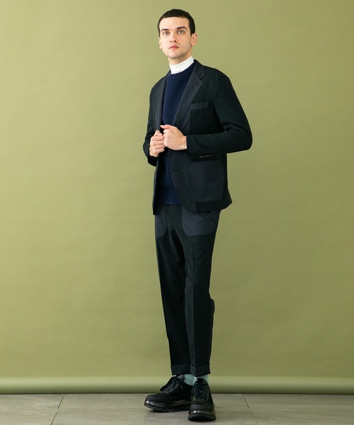 UNITED TOKYO（ユナイテッドトウキョウ）の「3ＬＡＹＥＲ　リバーススラックス/セットアップ（スラックス・メンズ・ブラック×ブラック/グレー・3/2/1）」の3枚目の写真