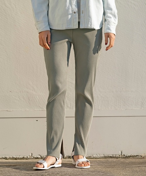 MARIE MILLER(マリー ミラー)の「Marie Miller RIB PANTS (マリーミラー リブパンツ)(その他パンツ・レディース・ブラック/ベージュ/カーキ/グリーン/キャメル・FREE)」の4枚目の写真