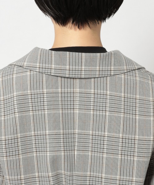 PAGEBOY（ページボーイ）の「TRロングテーラードジャケット（テーラードジャケット・レディース・チェック/グレイッシュベージュ/ベージュ・FREE）」の16枚目の写真