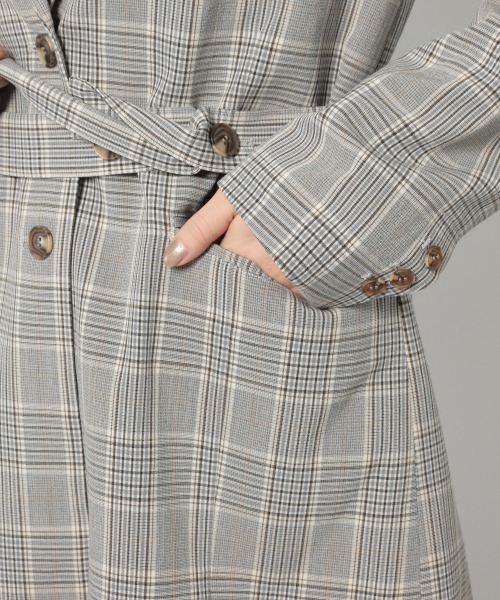 PAGEBOY（ページボーイ）の「TRロングテーラードジャケット（テーラードジャケット・レディース・チェック/グレイッシュベージュ/ベージュ・FREE）」の15枚目の写真
