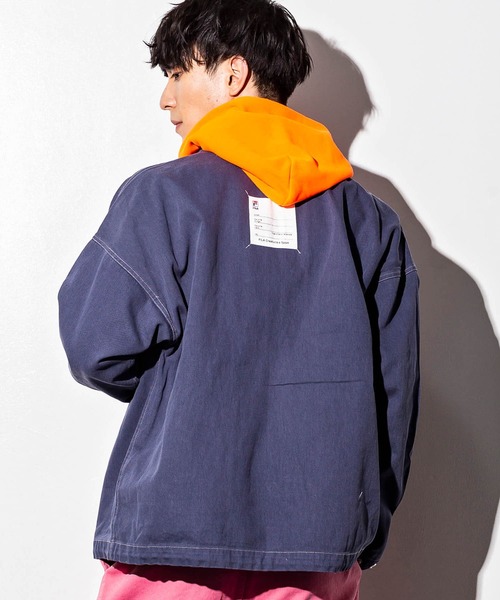 FILA（フィラ）の「FILA(フィラ)フルジップCPOジャケット（ブルゾン・メンズ・ベージュ/ピンク/ネイビー/ブルー・S/L/M）」の15枚目の写真