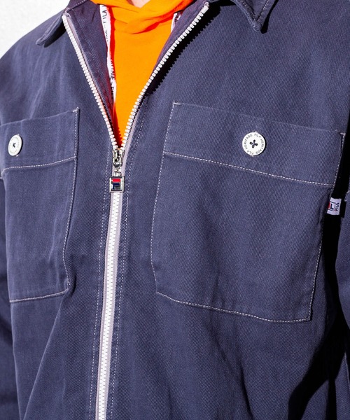 FILA（フィラ）の「FILA(フィラ)フルジップCPOジャケット（ブルゾン・メンズ・ベージュ/ピンク/ネイビー/ブルー・S/L/M）」の13枚目の写真