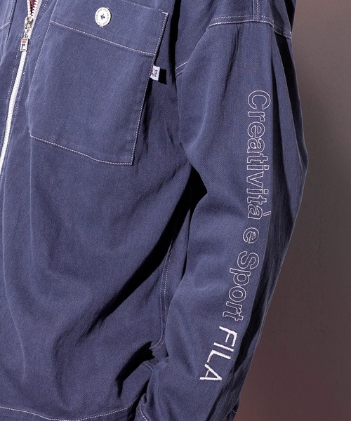 FILA（フィラ）の「FILA(フィラ)フルジップCPOジャケット（ブルゾン・メンズ・ベージュ/ピンク/ネイビー/ブルー・S/L/M）」の12枚目の写真