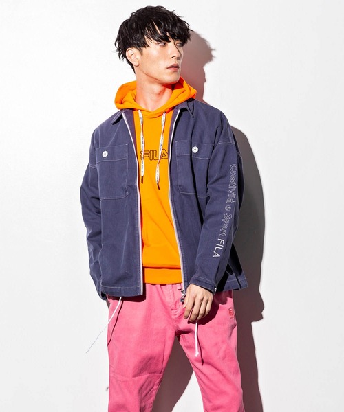 FILA（フィラ）の「FILA(フィラ)フルジップCPOジャケット（ブルゾン・メンズ・ベージュ/ピンク/ネイビー/ブルー・S/L/M）」の10枚目の写真