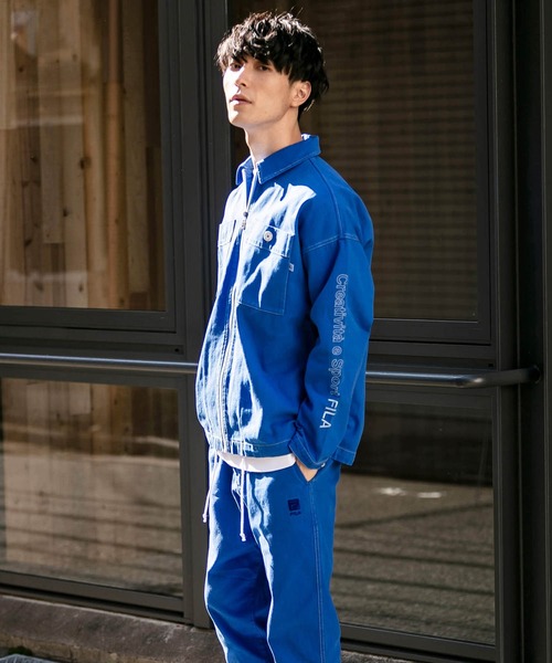 FILA（フィラ）の「FILA(フィラ)フルジップCPOジャケット（ブルゾン・メンズ・ベージュ/ピンク/ネイビー/ブルー・S/L/M）」の8枚目の写真