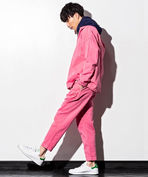 FILA（フィラ）の「FILA(フィラ)フルジップCPOジャケット（ブルゾン・メンズ・ベージュ/ピンク/ネイビー/ブルー・S/L/M）」の6枚目の写真