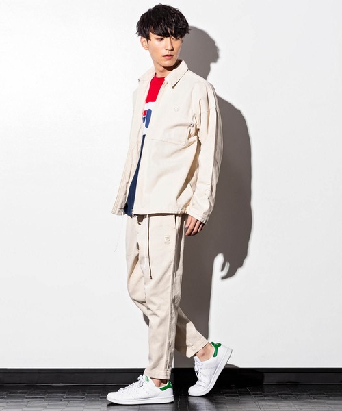 FILA（フィラ）の「FILA(フィラ)フルジップCPOジャケット（ブルゾン・メンズ・ベージュ/ピンク/ネイビー/ブルー・S/L/M）」の5枚目の写真