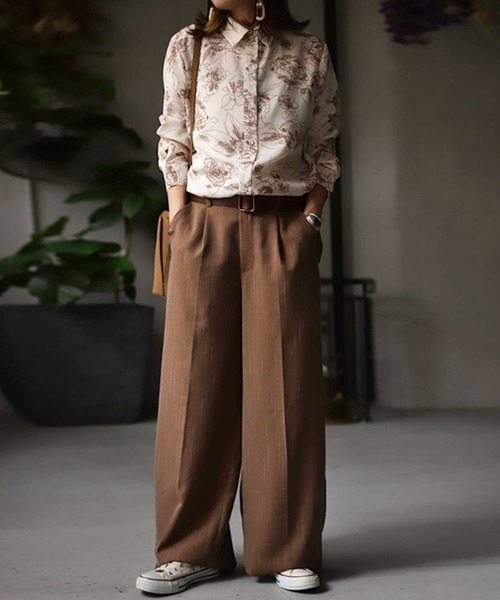 antiqua（アンティカ）の「ヴィンテージ風シンプル本革ベルト（ベルト・レディース・ブラック/ブラウン/キャメル・FREE）」の4枚目の写真