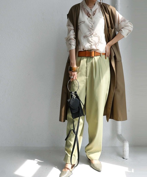 antiqua（アンティカ）の「ヴィンテージ風シンプル本革ベルト（ベルト・レディース・ブラック/ブラウン/キャメル・FREE）」の10枚目の写真