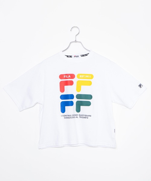 FILA(フィラ)の「∴WEGO/FILA レトロカラーロゴTシャツ(Tシャツ/カットソー・レディース・イエロー/ホワイト/ブラック・FREE)」の12枚目の写真