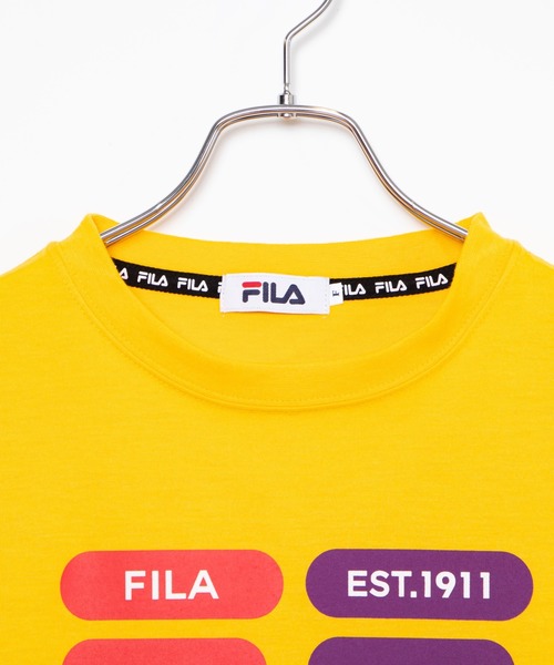 FILA(フィラ)の「∴WEGO/FILA レトロカラーロゴTシャツ(Tシャツ/カットソー・レディース・イエロー/ホワイト/ブラック・FREE)」の6枚目の写真