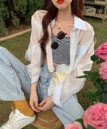 シャイニングシアーLSオーバーシャツ