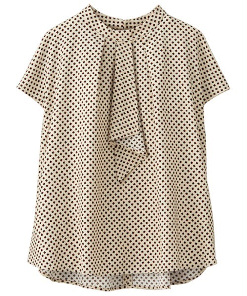 GeeRA（ジーラ）の「ボウタイ風デザインブラウス（シャツ/ブラウス・レディース・ベージュ/ブラウン/ネイビー/ブラック・MEDIUM/LARGE）」の11枚目の写真