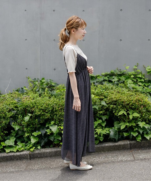 flower（フラワー）の「ペタルドットワンピース（ワンピース・レディース・ブラック/アイボリー・FREE）」の5枚目の写真