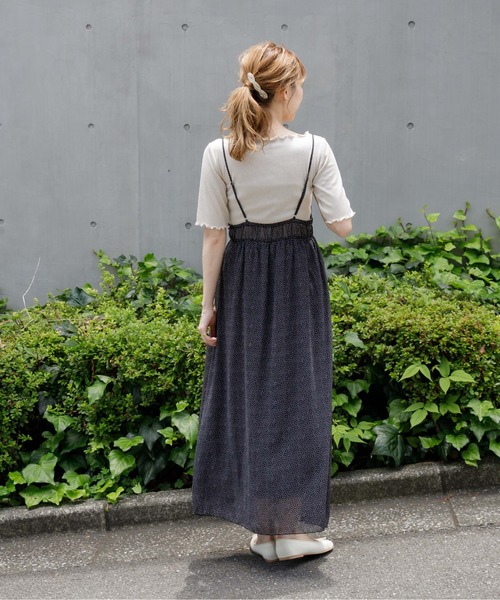 flower（フラワー）の「ペタルドットワンピース（ワンピース・レディース・ブラック/アイボリー・FREE）」の6枚目の写真