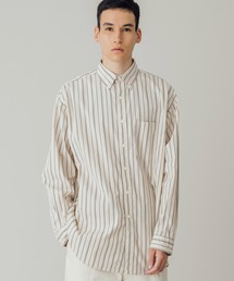 GYMPHLEX | 【Gymphlex】マルチストライプ ビッグボタンダウンシャツ MUP MEN(シャツ/ブラウス)