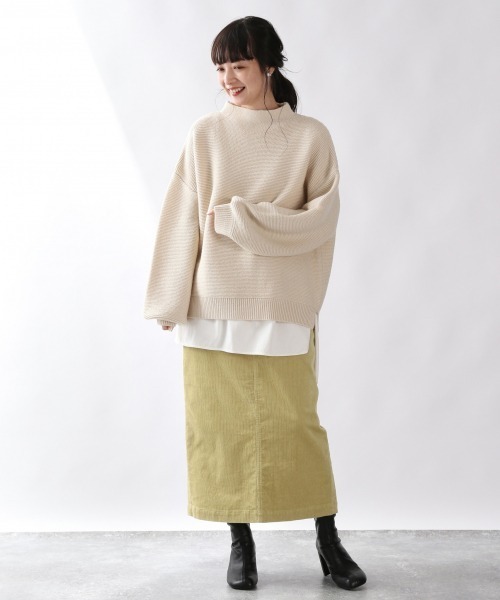 LOWRYS FARM（ローリーズファーム）の「ライスコーデュロイスカート　889396（スカート・レディース・チャコールグレー/ブラウン/イエロー/ブルー/グリーン/アイボリー/ブラウン系その他・MEDIUM/LARGE）」の10枚目の写真