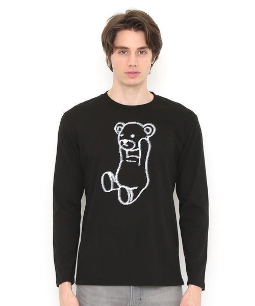 セール ロンt ライトアンドシャドーコントロールベア ブラック Tシャツ カットソー Design Tshirts Store Graniph デザイン ティーシャツ ストア グラニフ のファッション通販 Zozotown