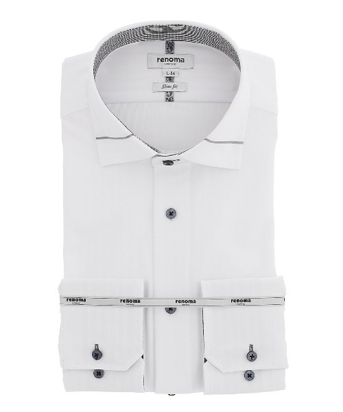 セール レノマオム Renoma Homme ノーアイロンストレッチ セミワイドカラー ビジネスドレス長袖 ニットシャツ ビジネスシャツ Renoma Homme レノマオム のファッション通販 Zozotown