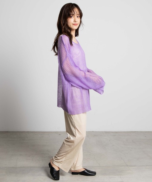 WEGO(ウィゴー)の「WEGO/ベロアコールワイドパンツ(スラックス・レディース・ブラック/パープル/ブラウン/アイボリー・FREE)」の20枚目の写真