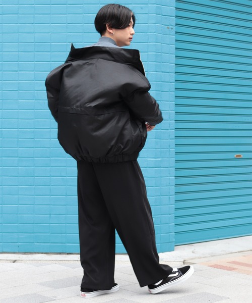 CREARE -LINO-（クレアーレリノ）の「ドロップショルダー オーバーサイズ 中綿 CPOブルゾン（ブルゾン・メンズ・ブラック/カーキ/グレイッシュブルー・FREE）」の10枚目の写真