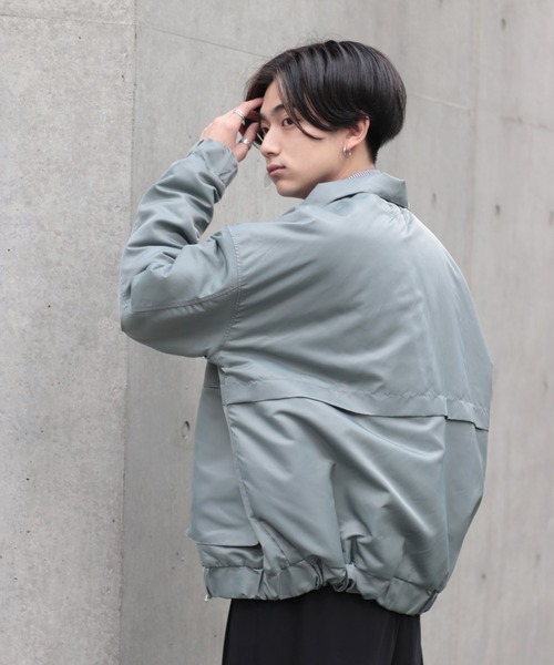CREARE -LINO-（クレアーレリノ）の「ドロップショルダー オーバーサイズ 中綿 CPOブルゾン（ブルゾン・メンズ・ブラック/カーキ/グレイッシュブルー・FREE）」の19枚目の写真