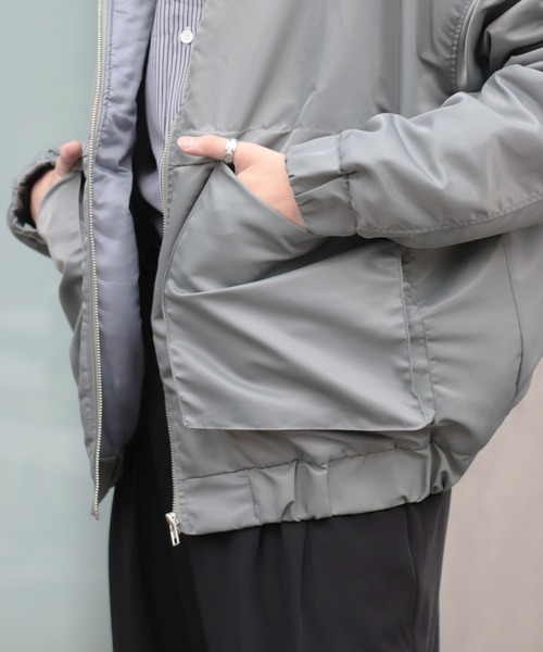 CREARE -LINO-（クレアーレリノ）の「ドロップショルダー オーバーサイズ 中綿 CPOブルゾン（ブルゾン・メンズ・ブラック/カーキ/グレイッシュブルー・FREE）」の21枚目の写真