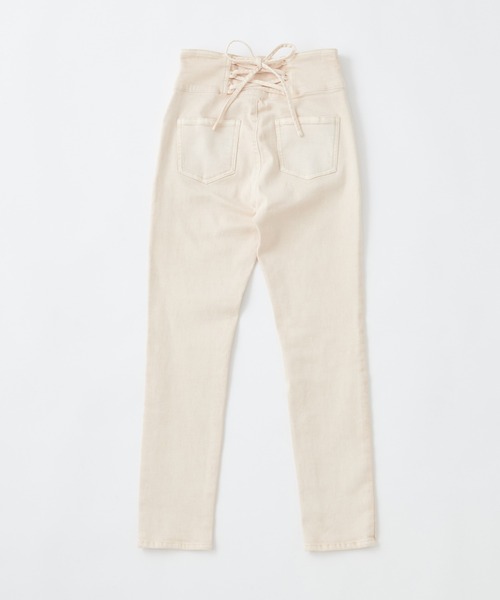 one after another NICE CLAUP（ワンアフターアナザーナイスクラップ）の「バックレースアップスキニーパンツ（その他パンツ・レディース・アイボリー/ブラック系その他/ブラウン・SMALL/MEDIUM）」の10枚目の写真