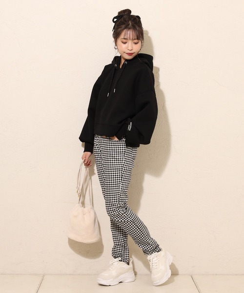 one after another NICE CLAUP（ワンアフターアナザーナイスクラップ）の「バックレースアップスキニーパンツ（その他パンツ・レディース・アイボリー/ブラック系その他/ブラウン・SMALL/MEDIUM）」の18枚目の写真