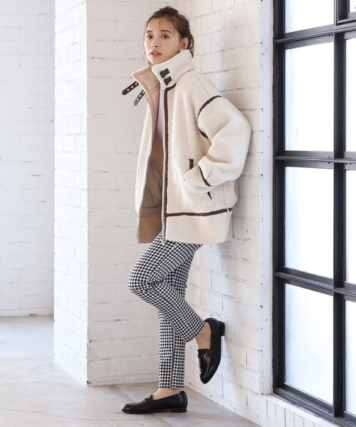 one after another NICE CLAUP（ワンアフターアナザーナイスクラップ）の「バックレースアップスキニーパンツ（その他パンツ・レディース・アイボリー/ブラック系その他/ブラウン・SMALL/MEDIUM）」の21枚目の写真