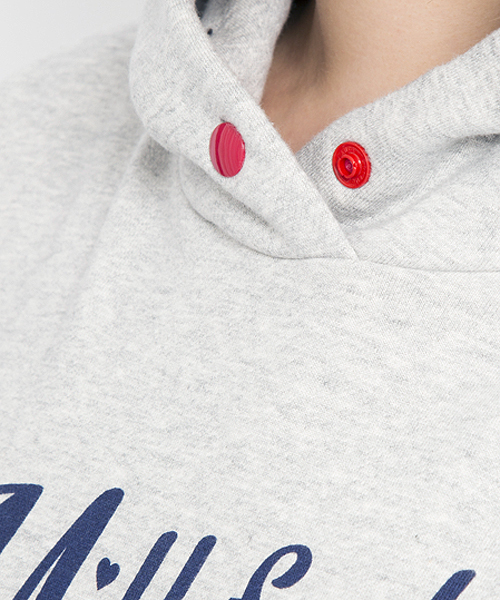MILKFED.(ミルクフェド)の「SWEAT BIG HOODIE (プルオーバーフーディー/ロゴ/無地)(パーカー・レディース・アッシュ/ブルー/ブラック・MEDIUM/SMALL)」の6枚目の写真