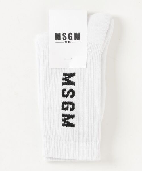 MSGM（エムエスジーエム）の「MSGM(エムエスジーエム)Kids & Junior ソックス靴下（ソックス/靴下・キッズ・オレンジ/ライトイエロー/ホワイト/ライトピンク/ブラック・8/10y/12/14/4/6）」の2枚目の写真