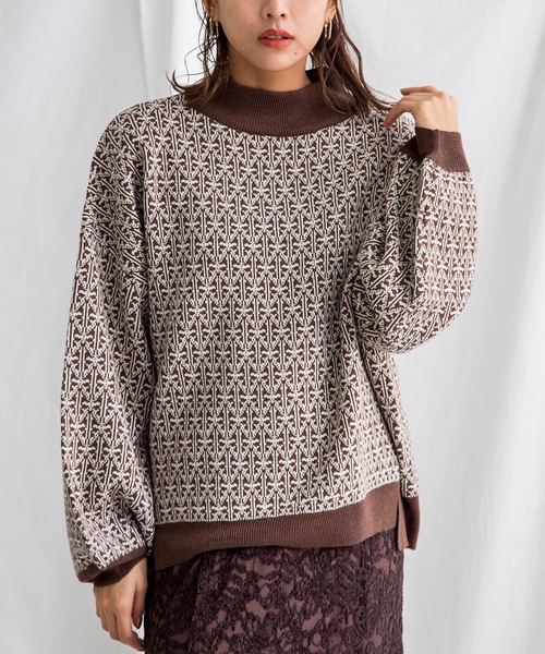 セール Style4 小紋ジャガードニット ニット セーター Million Carats ミリオンカラッツ のファッション通販 Zozotown