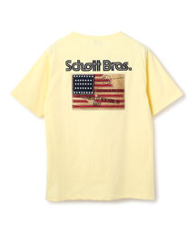 schott | Schott/ショット/DAMAGE AMERICAN FLAG SS T-SHIRT/ダメージ アメリカンフラッグ Tシャツ 星条旗(Tシャツ/カットソー)