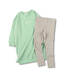 BRANSHES（ブランシェス）の「【WEB限定】長袖ワンピースルームウェア（上下セット）（ルームワンピース・キッズ）」