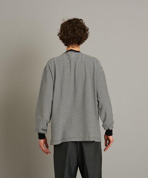 Steven Alan（スティーブンアラン）の「＜Steven Alan＞ SLOW TWST BORDER LONG SLEEVE TEE/カットソー（Tシャツ/カットソー・メンズ・ネイビー/コバルトブルー/ブラック・S/L/M/XL）」の16枚目の写真
