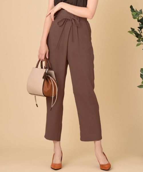 INTERPLANET（インタープラネット）の「リネンライクサップラップ風パンツ（その他パンツ・レディース・ライトグレー/ベージュ/ダークブラウン・FREE）」の3枚目の写真