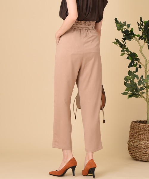 INTERPLANET（インタープラネット）の「リネンライクサップラップ風パンツ（その他パンツ・レディース・ライトグレー/ベージュ/ダークブラウン・FREE）」の8枚目の写真