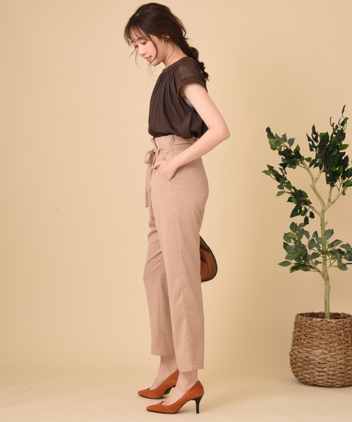 INTERPLANET（インタープラネット）の「リネンライクサップラップ風パンツ（その他パンツ・レディース・ライトグレー/ベージュ/ダークブラウン・FREE）」の11枚目の写真