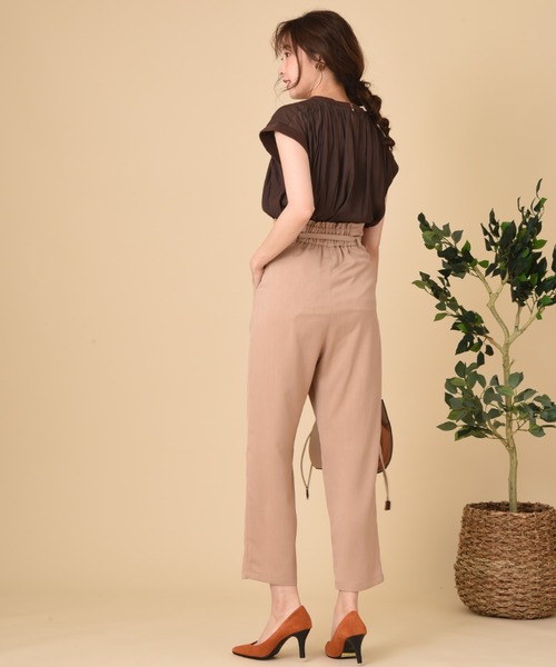 INTERPLANET（インタープラネット）の「リネンライクサップラップ風パンツ（その他パンツ・レディース・ライトグレー/ベージュ/ダークブラウン・FREE）」の12枚目の写真