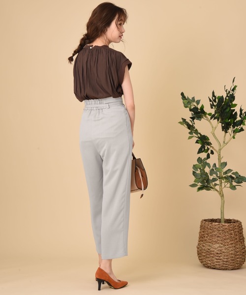 INTERPLANET（インタープラネット）の「リネンライクサップラップ風パンツ（その他パンツ・レディース・ライトグレー/ベージュ/ダークブラウン・FREE）」の16枚目の写真