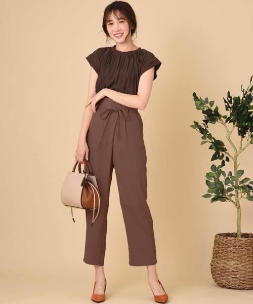 INTERPLANET（インタープラネット）の「リネンライクサップラップ風パンツ（その他パンツ・レディース・ライトグレー/ベージュ/ダークブラウン・FREE）」の17枚目の写真