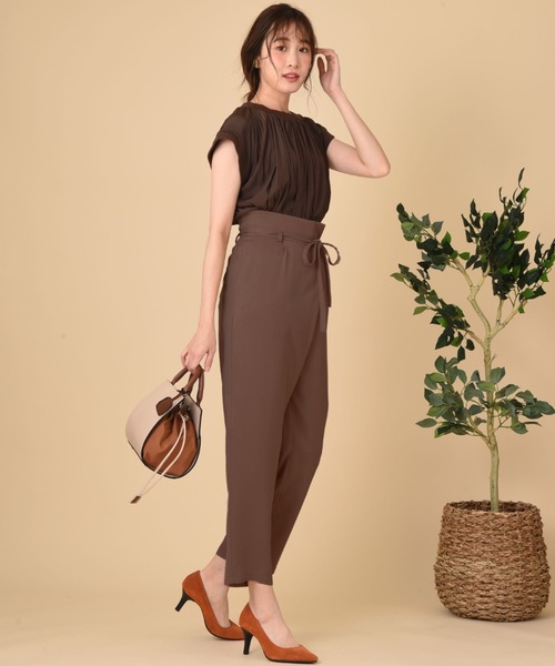 INTERPLANET（インタープラネット）の「リネンライクサップラップ風パンツ（その他パンツ・レディース・ライトグレー/ベージュ/ダークブラウン・FREE）」の18枚目の写真