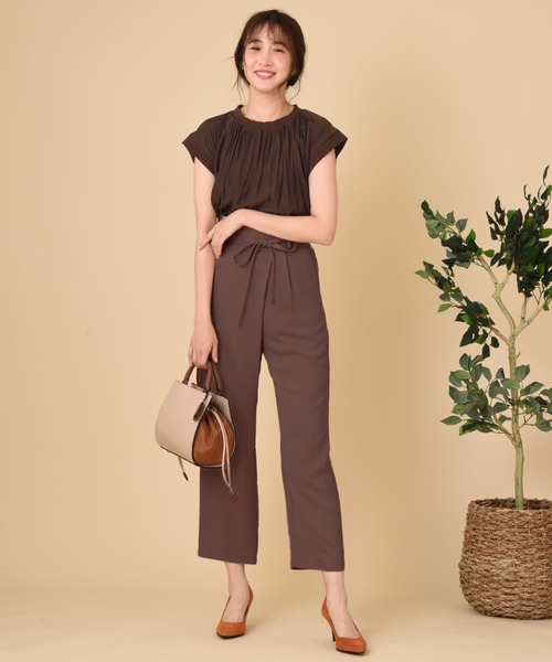 INTERPLANET（インタープラネット）の「リネンライクサップラップ風パンツ（その他パンツ・レディース・ライトグレー/ベージュ/ダークブラウン・FREE）」の19枚目の写真